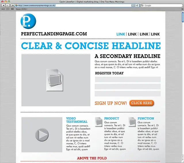 landing pages