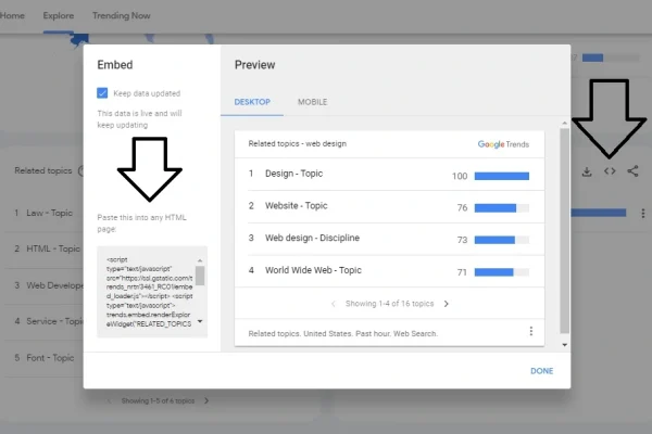 embed google trends