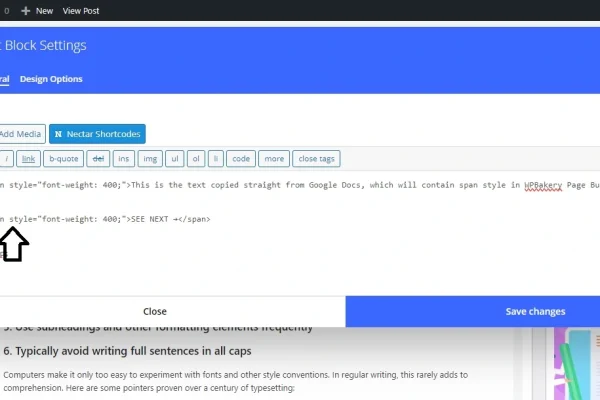 span style example