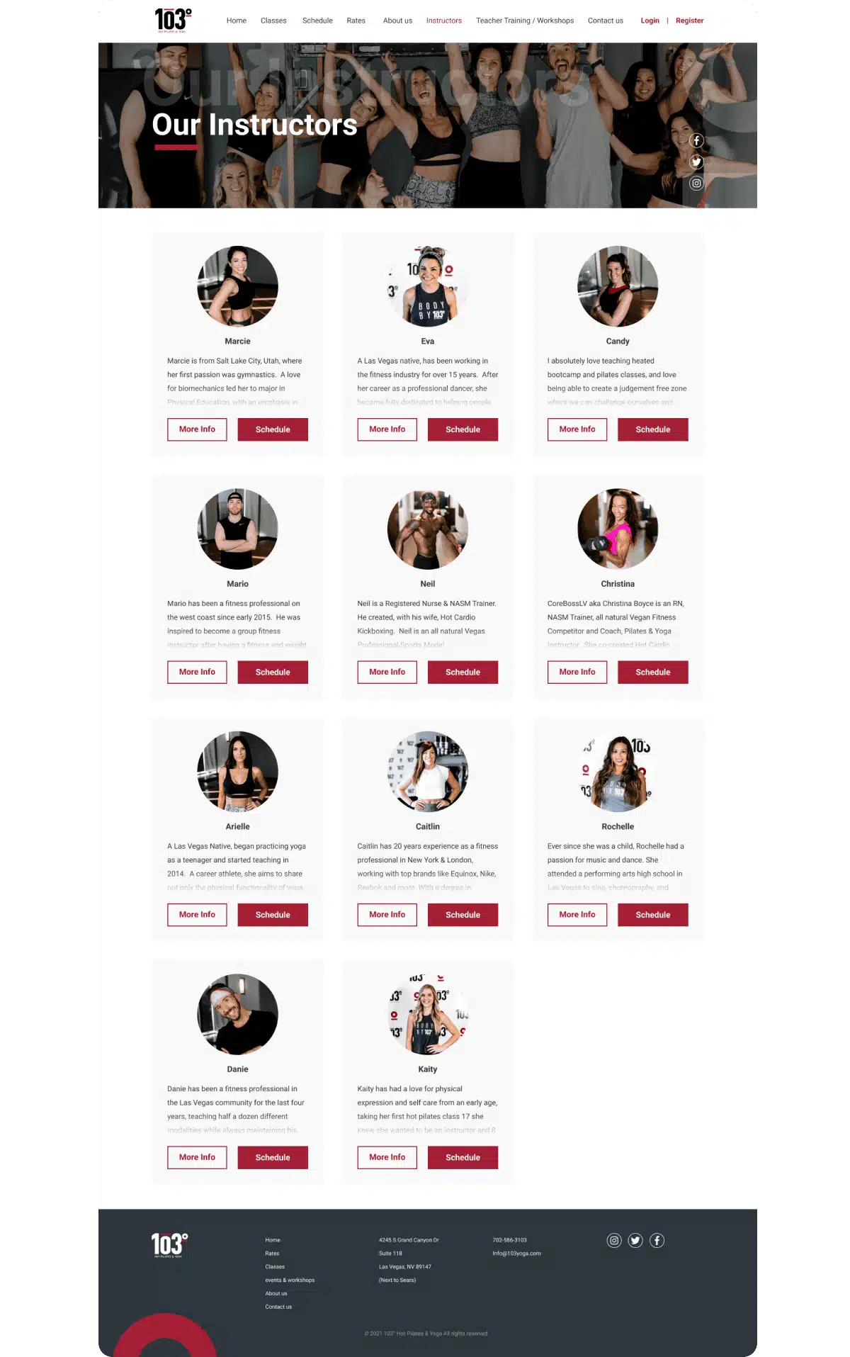 103yoga portfolio web design page 2