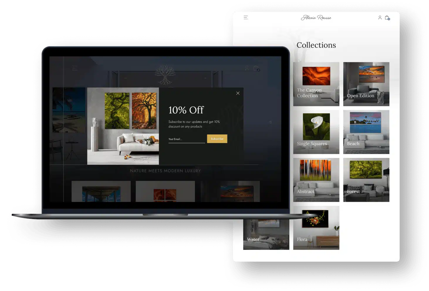 Alexia Rousse Photography website design mockup