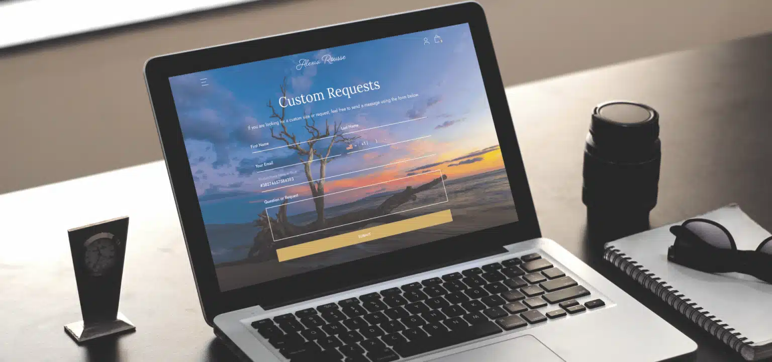 Alexia Rousse Photography website design mockup
