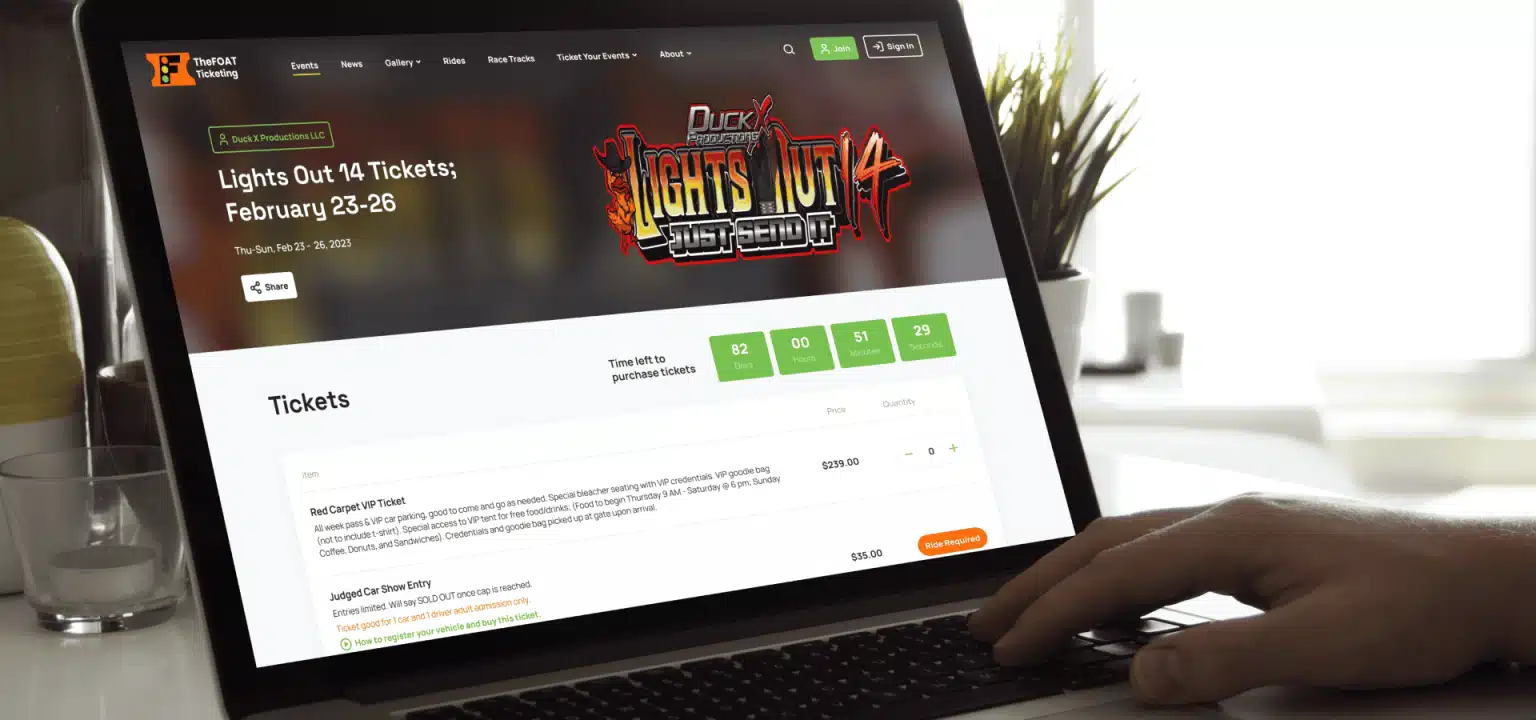 The foat web design portfolio laptop mockup