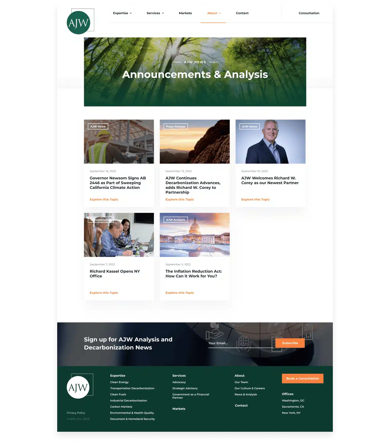 AJW Web design mockup