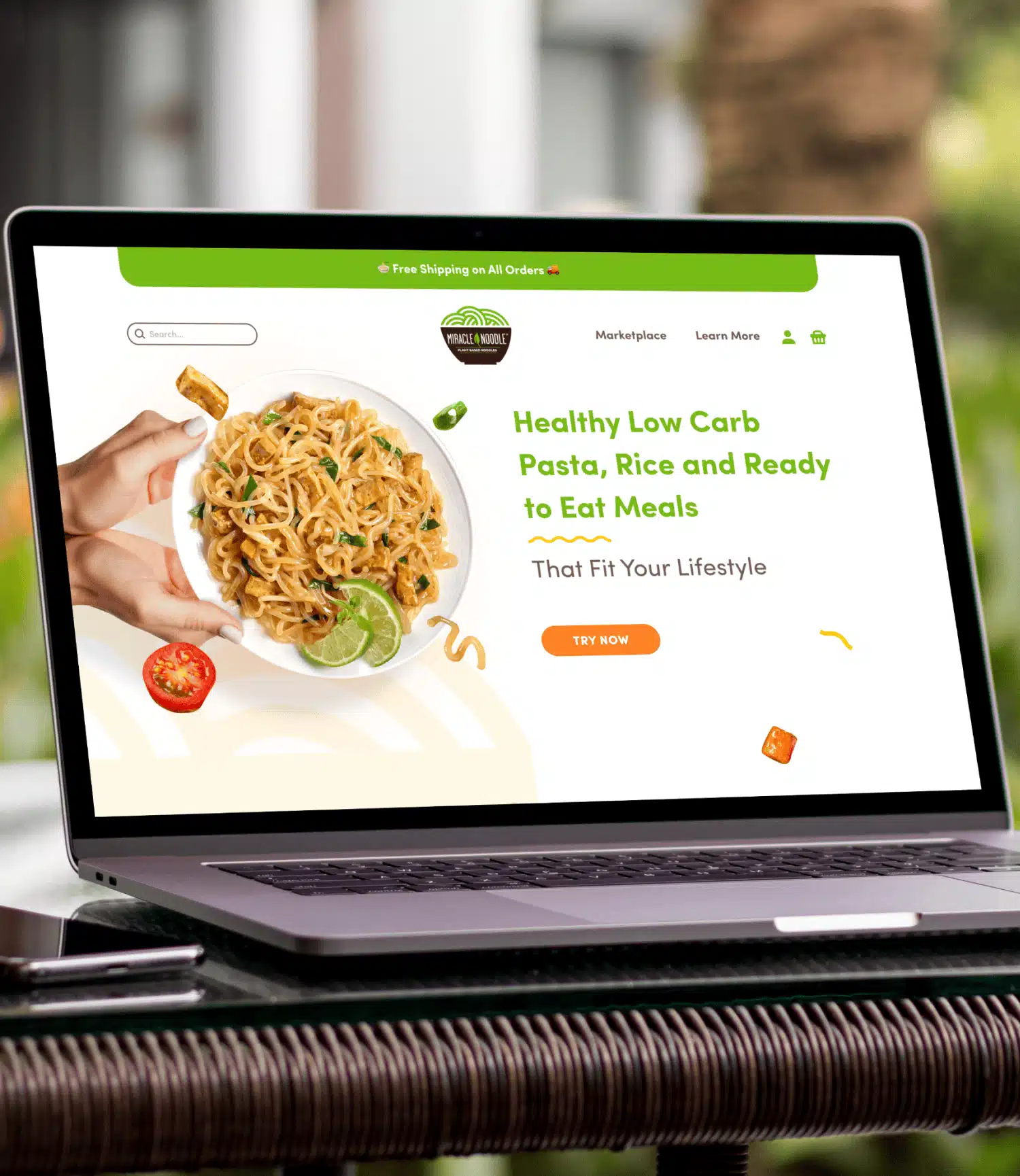 Web design Portfolio mockup on a laptop
