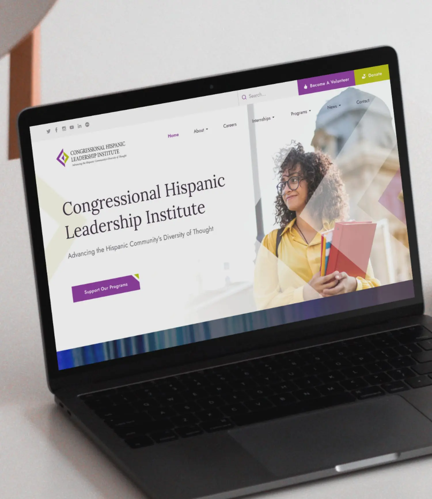 Portfolio image of Chli web design mockup on a laptop