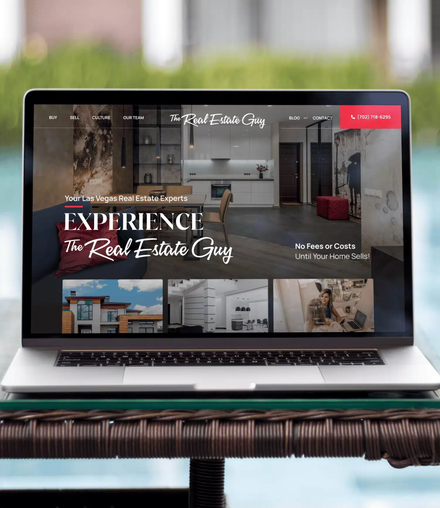 Web design Portfolio mockup on a laptop