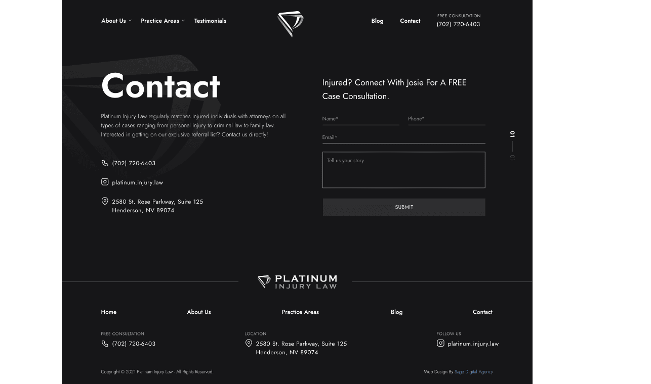 Platinum injury law contact image