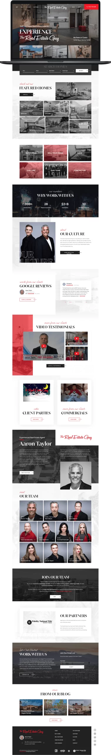 The Real Estate Guy web design portfolio background image
