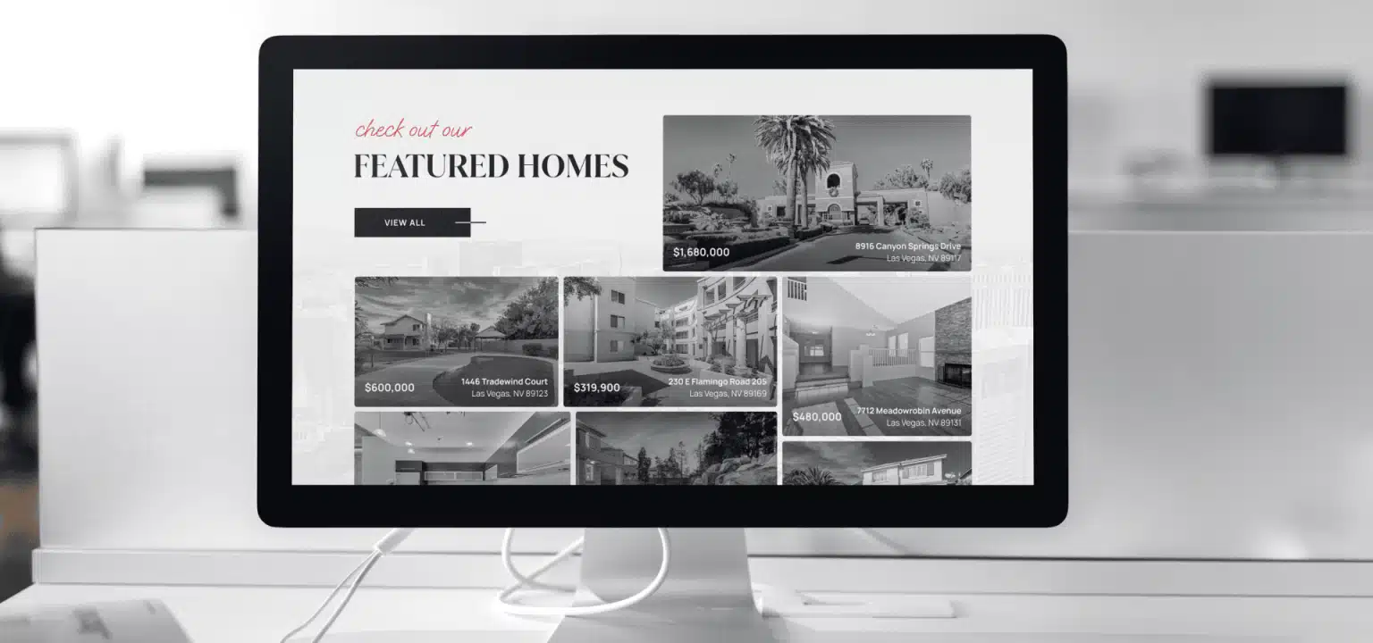 The Real Estate Guy web design portfolio mockup on imac screen