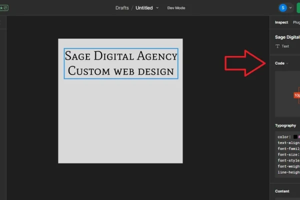 figma dev mode inspect feature