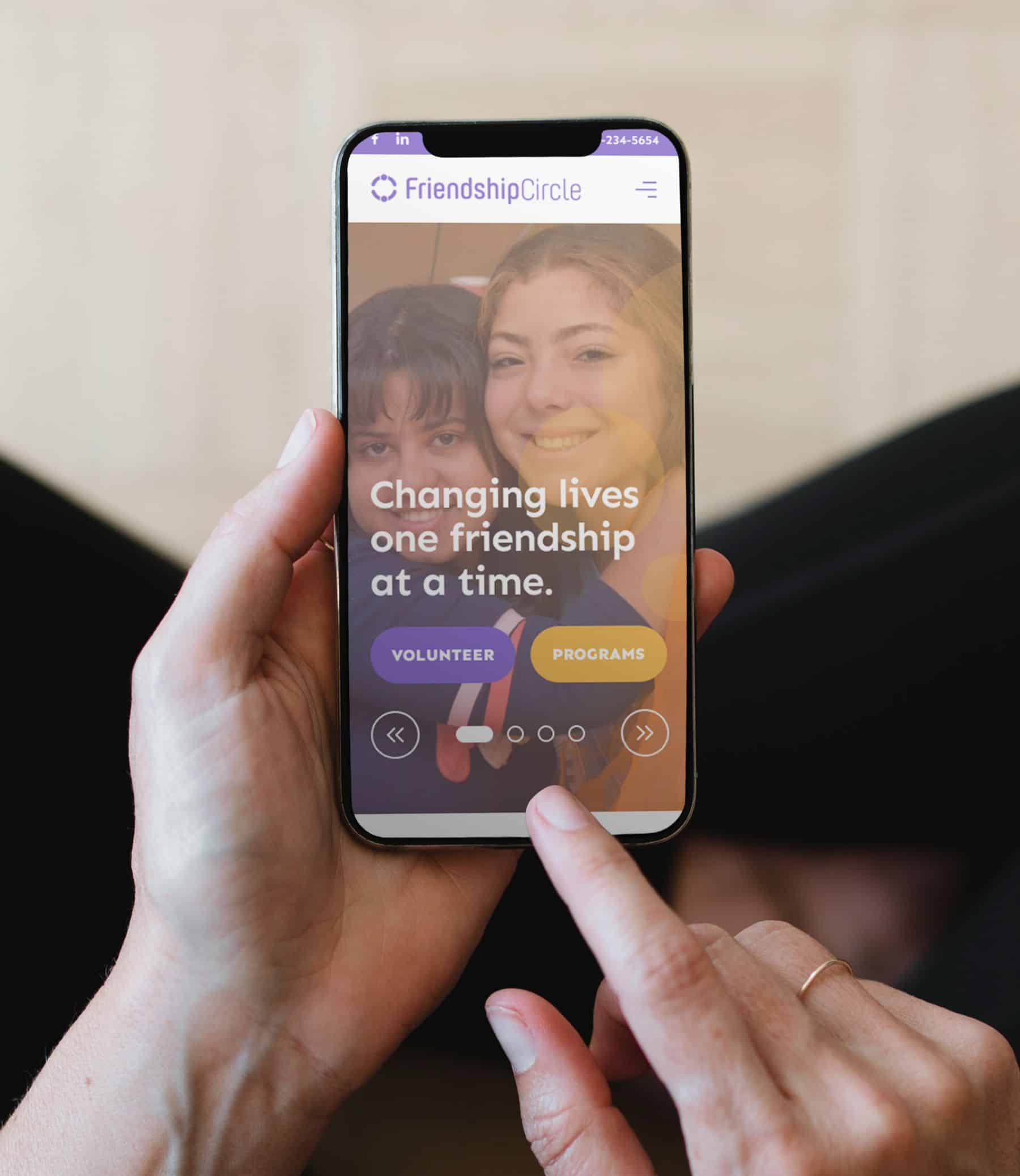 friendship circle miami website redesign project.