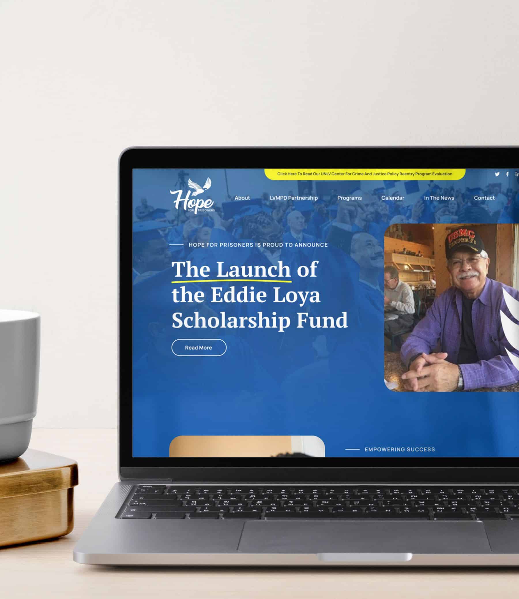 HOPE for Prisoners, website design project